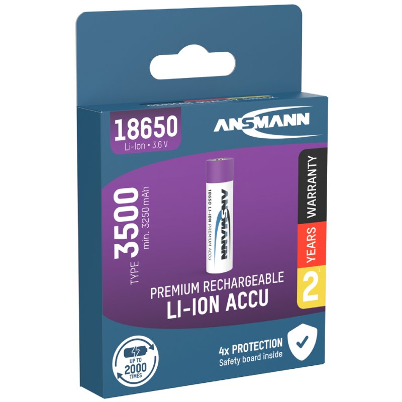 ANSMANN Li-Ion Accu 18650, 3,6 V, 3500 mAh