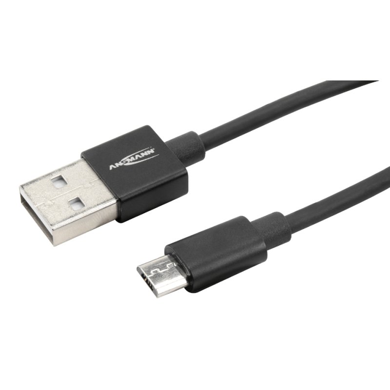 ANSMANN data- en oplaadkabel USB-A naar Micro USB-B 1,2 m