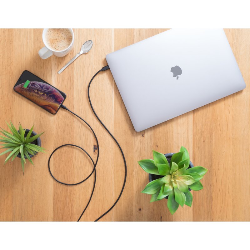 ANSMANN data- en oplaadkabel Lightning naar USB-A 120cm zwart