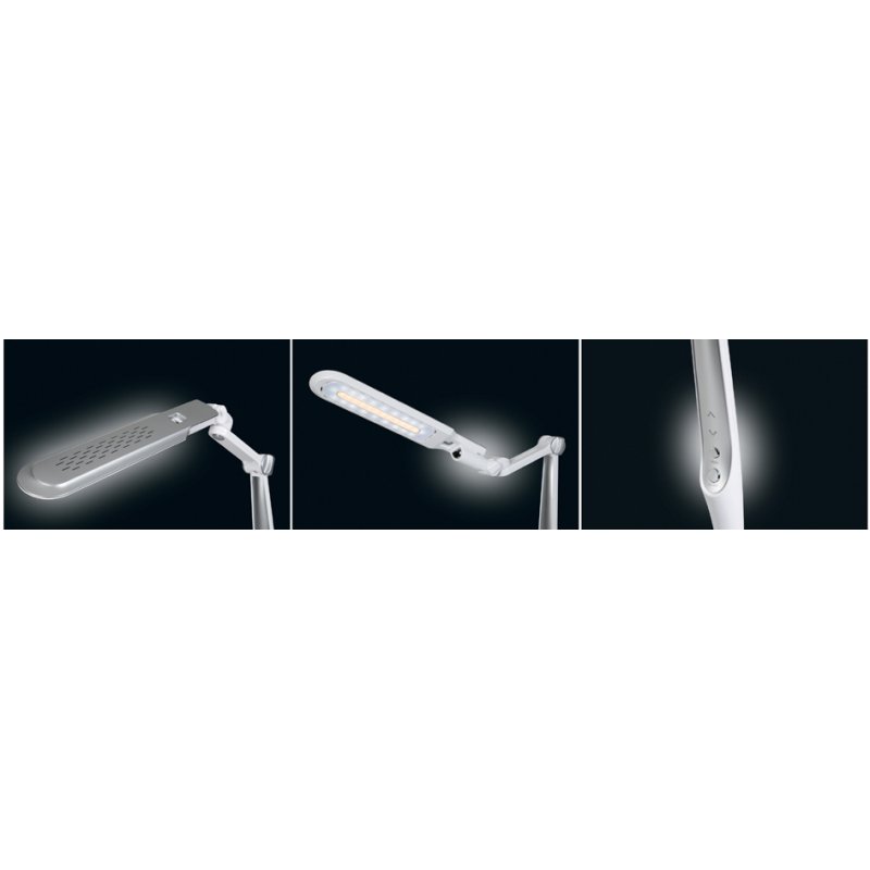 Hansa LED bureaulamp Multiflex zilver met klem en voet