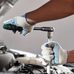 HYGOSTAR werkhandschoenen STRUCTA I, wit, L, 12 paar