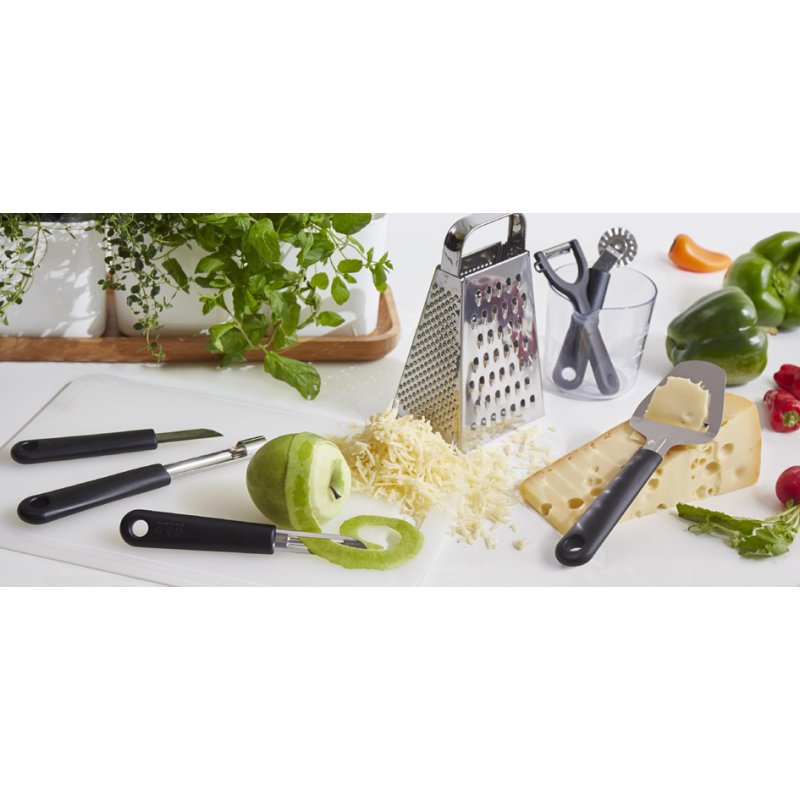 Kaasschaaf, zwart/roestvrij staal