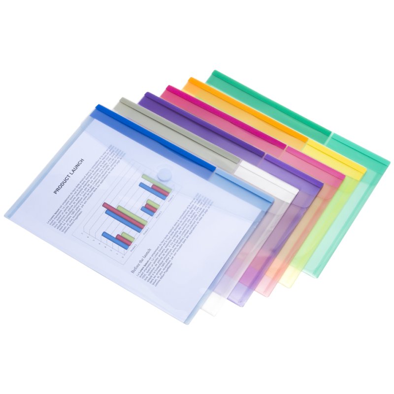 Document-etui DIN A5, gesorteerd kunststof