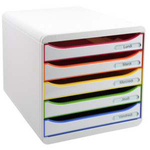 EXACOMPTA ladekast BIG-BOX PLUS 5 laden harlekin A4+