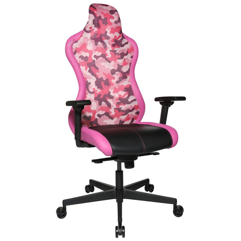 Topstar bureaustoel RS Sport, kunstleder Softex, zwart/roze, 110 kg