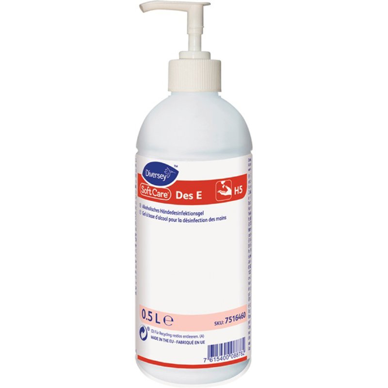 Soft Care Handendesinfectie Des E H5 pompfles 0,5 liter