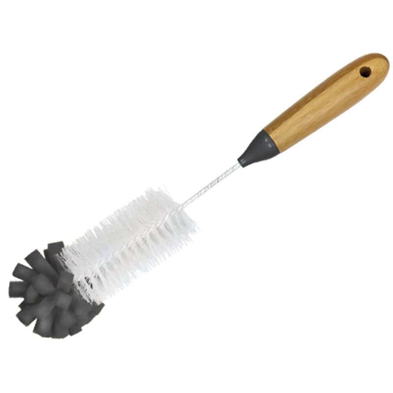 Peggy Perfect Flessenborstel Panda Bamboo met bamboe handgreep