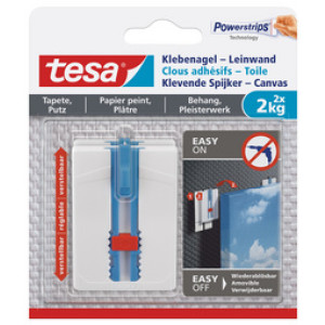 tesa Powerstrips plakspijkers voor behang en pleisterwerk, 2,0 kg