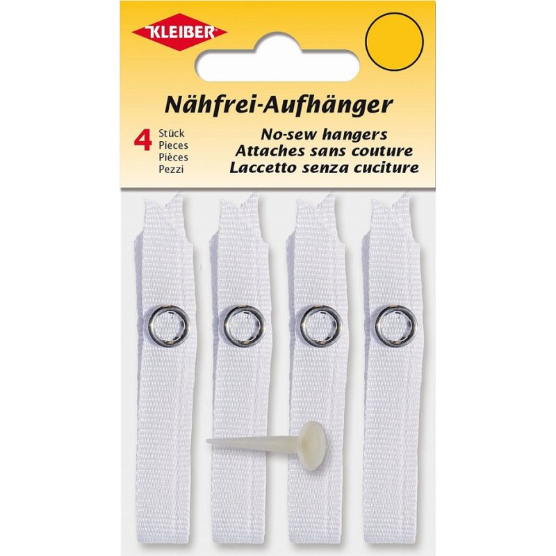 Naadvrije kledinghangers van polyester, wit