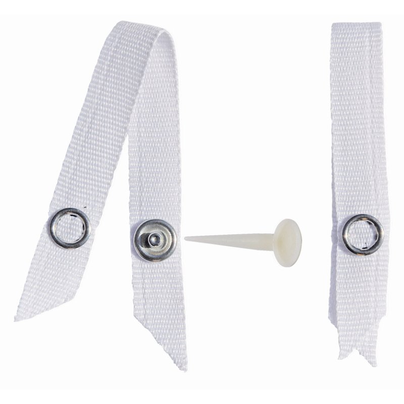 Naadvrije kledinghangers van polyester, wit