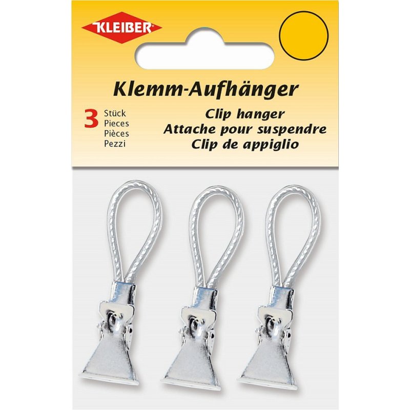 Witte ophangers met knijpklem