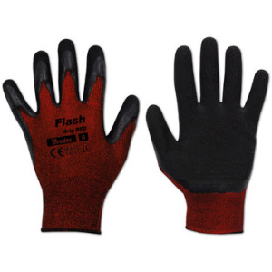 Bradas werkhandschoenen Flash Grip RED zwart/rood maat S