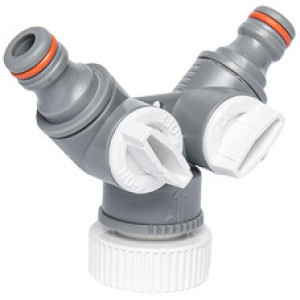 Bradas 2-weg ventiel met kraanaansluiting 1" - 3/4