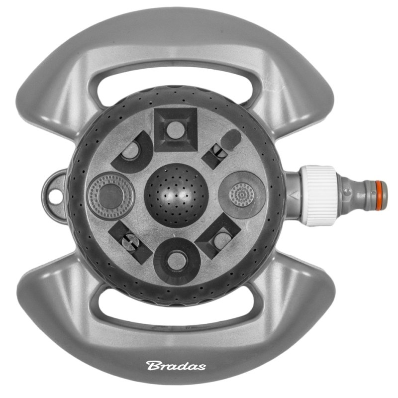 Bradas gazonsproeier WHITE LINE, 8 functies, grijs