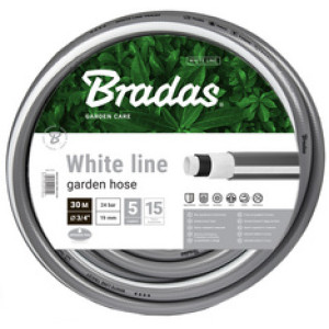 Bradas tuinslang WHITE LINE 3/4 inch zilver/wit 20 meter