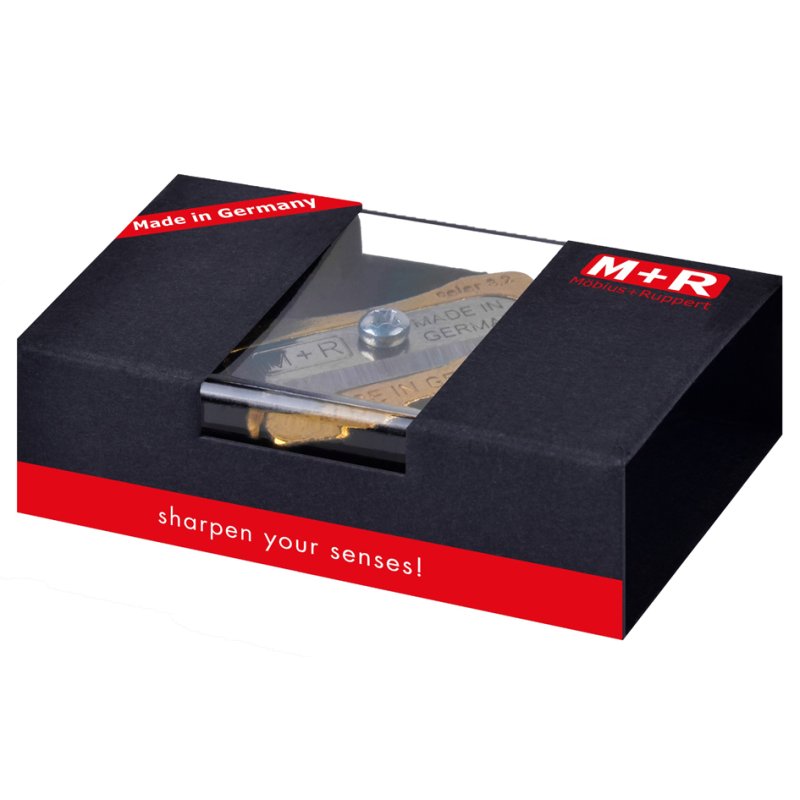 M+R potloodslijper Minofix voor potloodstiften, messing