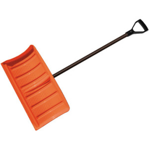 Bradas sneeuwschuiver met metalen steel, zwart/oranje