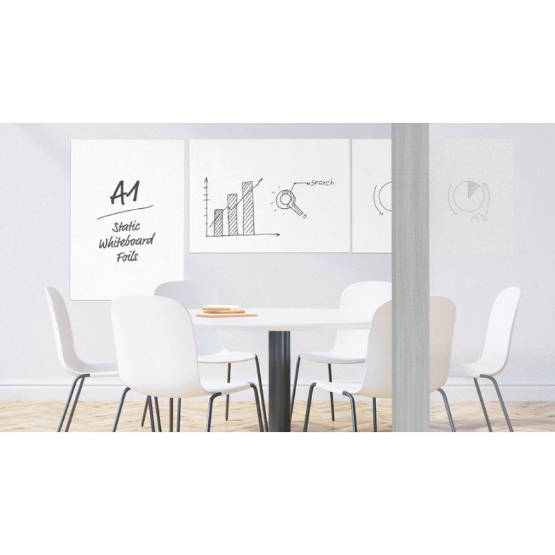 Magnetoplan statische whiteboard folie A1 - 5 vellen per rol