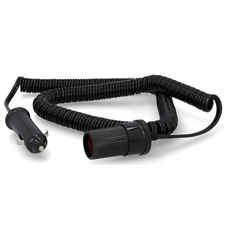 cartrend Verlengkabel auto 12V spiraal uitrekbaar tot 5 meter
