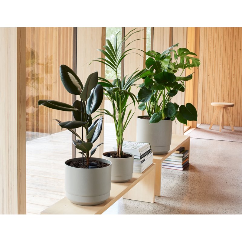 orthex bloempot PAULINA, diameter 140 mm, wit, zelfbewateringssysteem