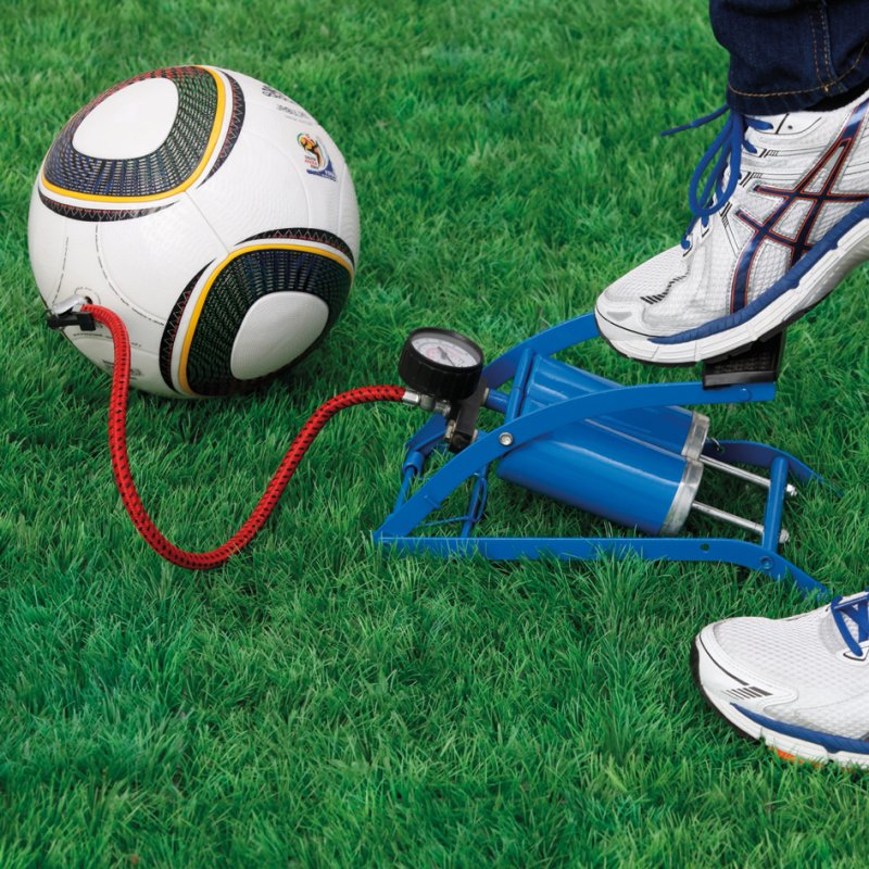 Dubbele cilinder voetluchtpomp, blauw