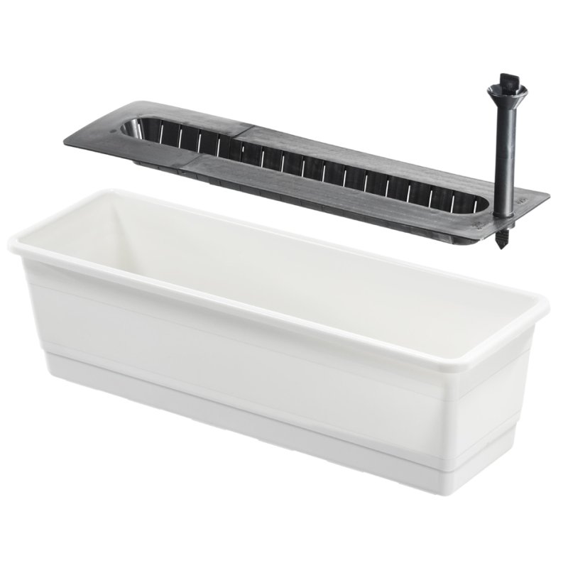 orthex bloembak BALCONY, 550 x 180 x 170 mm, wit, zelfwateringssysteem