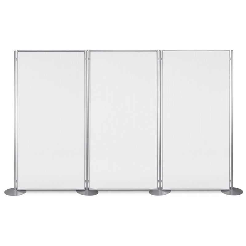 magnetoplan kamerscherm Acry Professional, acryl, 137 x 32 x 204 cm, aluminium frame