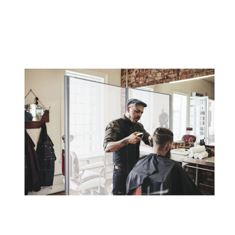 magnetoplan kamerscherm Acry Professional, acryl, 137 x 32 x 204 cm, aluminium frame