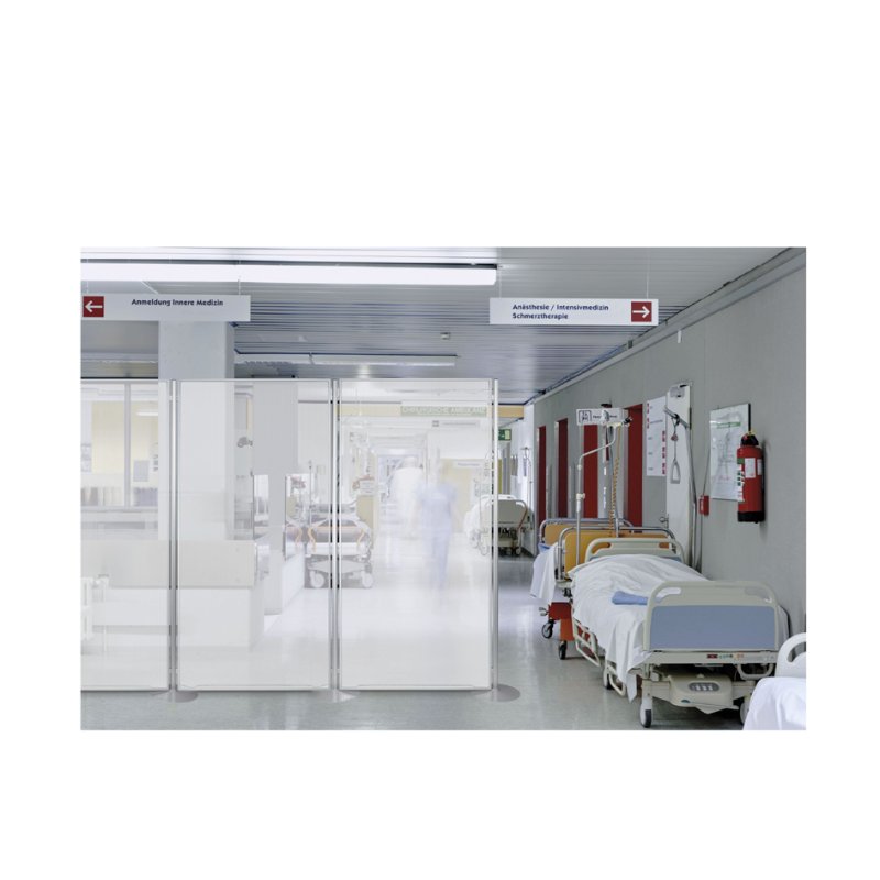 magnetoplan kamerscherm Acry Professional, acryl, 137 x 32 x 204 cm, aluminium frame