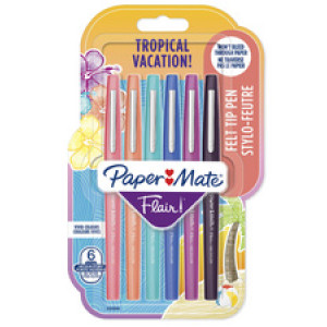 Paper Mate viltstiften Flair Tropical Vacation, 6 stuks