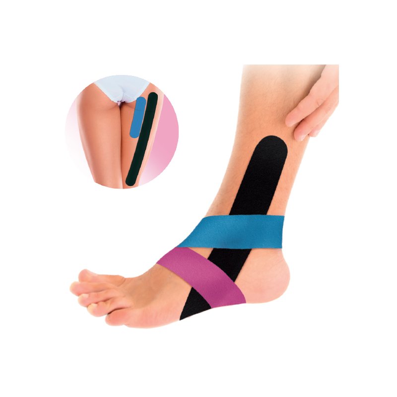 HARO Kinesiologie tape voor benen en voeten, kleurenmix