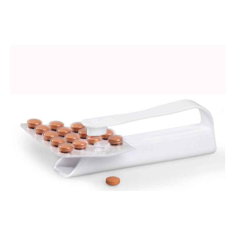 Tablettenuitdrukhulp, wit