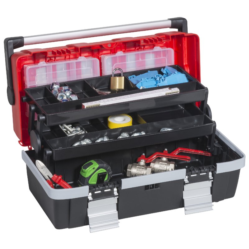 Allit gereedschapskoffer McPlus Alu C 18 rood/zwart