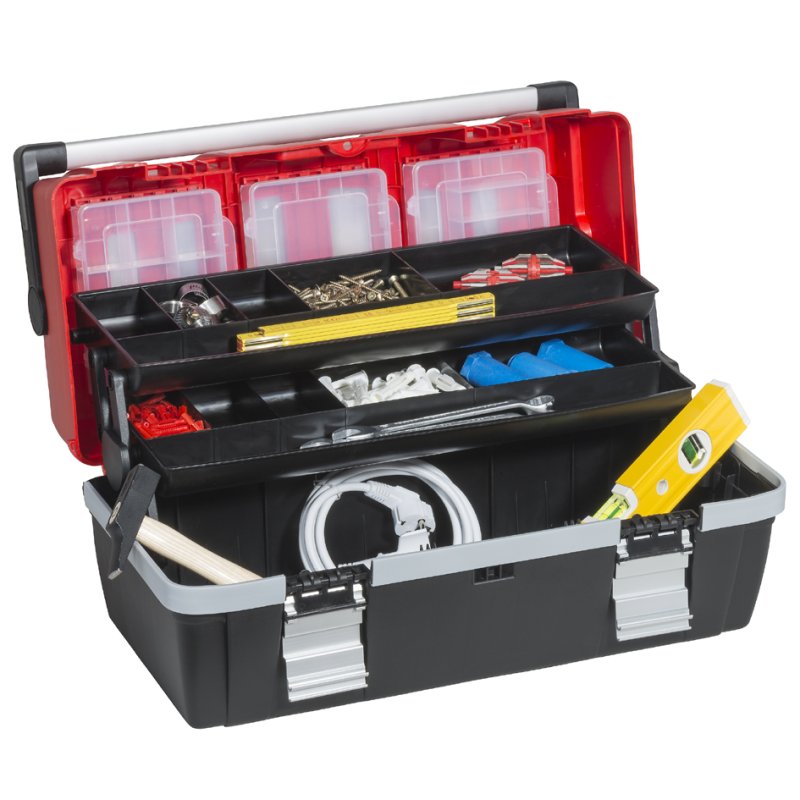 Allit gereedschapskoffer McPlus Alu C 22 rood/zwart