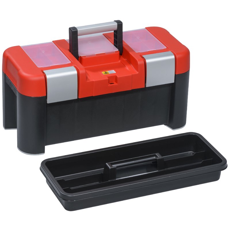 Allit gereedschapskist McPlus Alu 21 rood/zwart met sorteerboxen