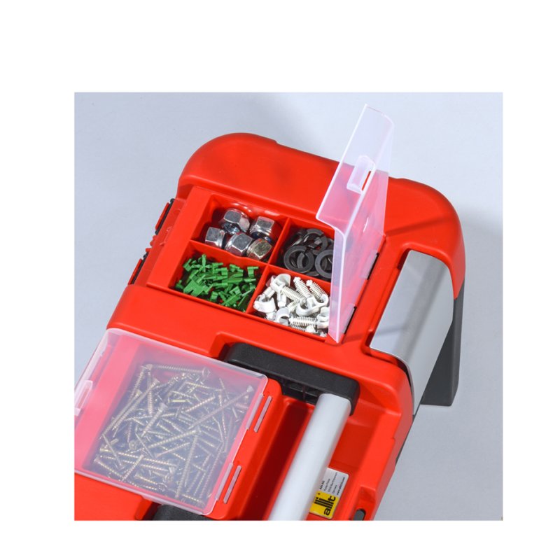 Allit gereedschapskist McPlus Alu 21 rood/zwart met sorteerboxen