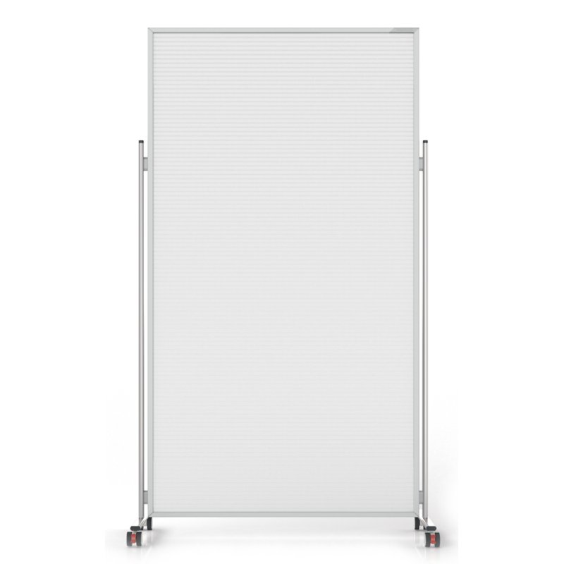 magnetoplan mobiele roomdivider Evolution, acryl, 1285 x 470 x 2085 mm, aluminium frame