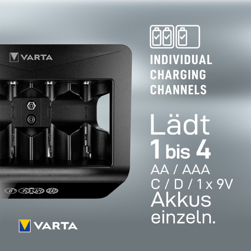 VARTA Universele Batterijlader met LCD Display