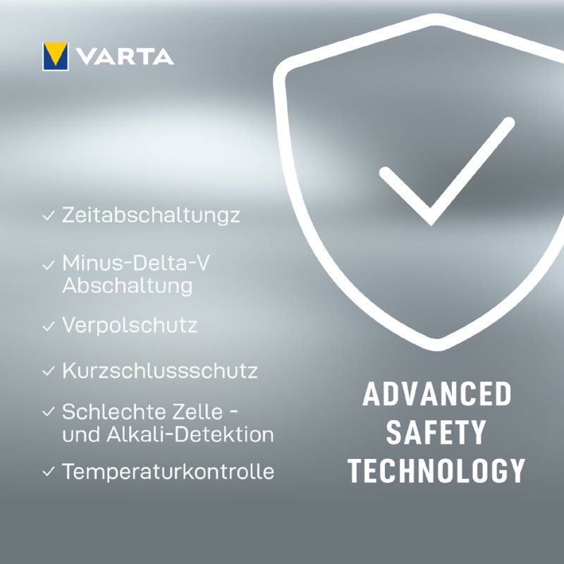 VARTA LCD Smart Oplader+ met 4x AA oplaadbare batterijen