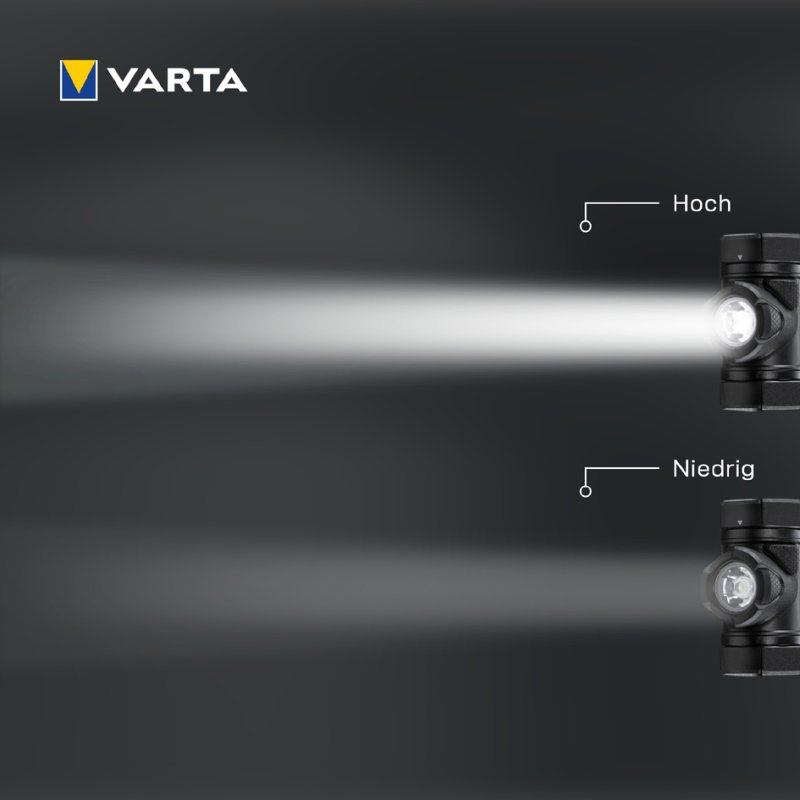 VARTA hoofdlamp Indestructible H20 Pro inclusief 3 AAA batterijen