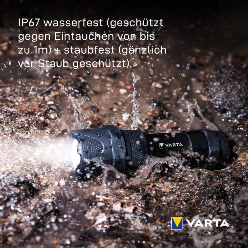 VARTA zaklamp Indestructible F10 Pro inclusief 3 AAA batterijen