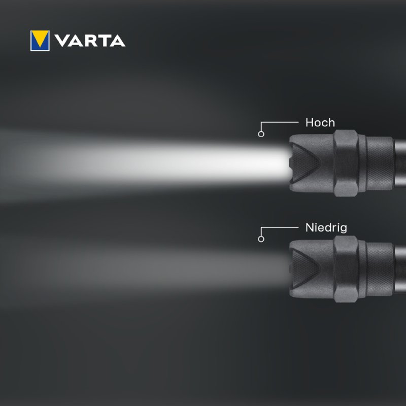 VARTA zaklamp Indestructible F20 Pro inclusief 2x AA batterijen