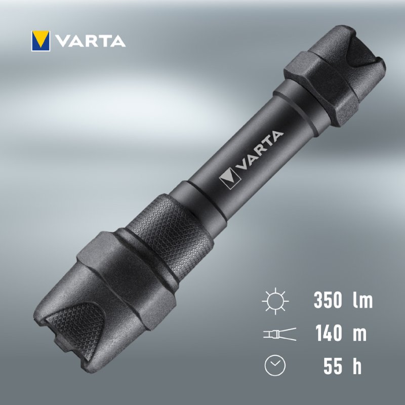 VARTA zaklamp Indestructible F20 Pro inclusief 2x AA batterijen
