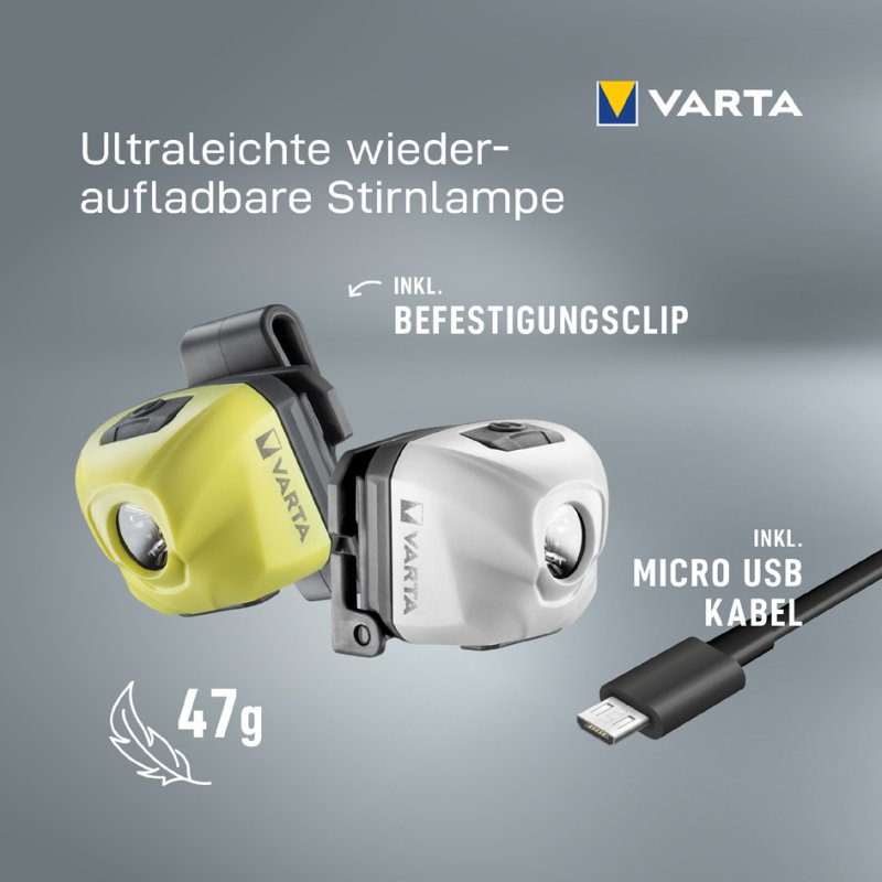VARTA hoofdlamp Outdoor Sports Ultralight H30R geel