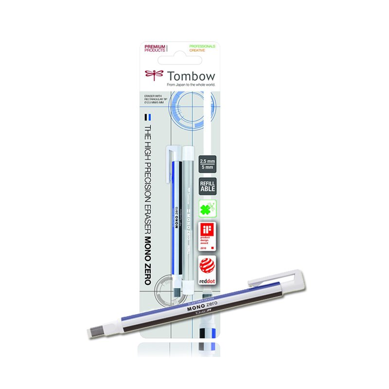 Tombow Mono Zero precisiegum met vierkante punt