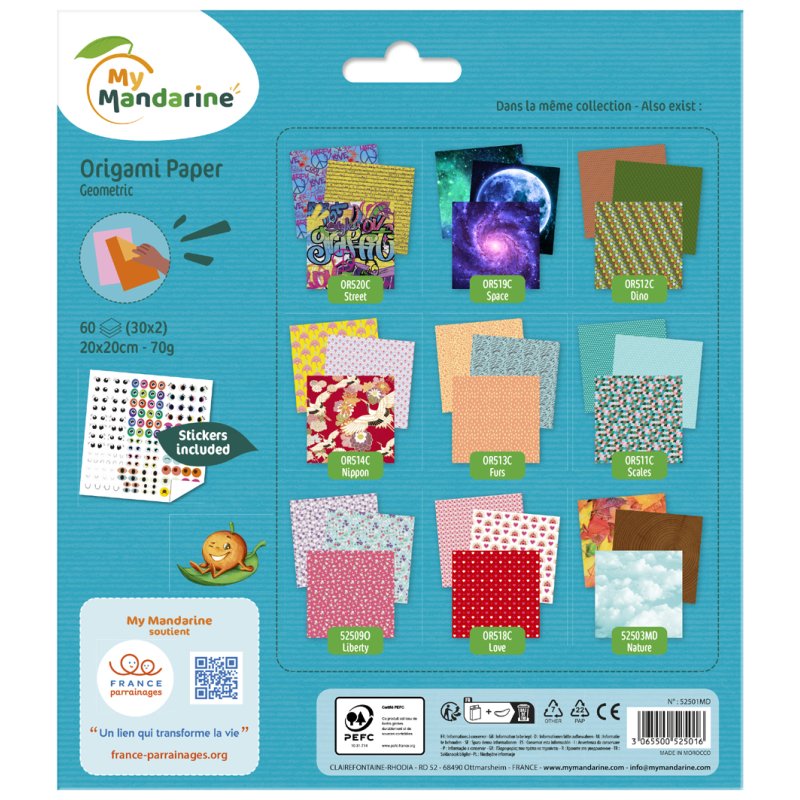 Mijn Mandarijnen Origamibladen 'Geometrisch'