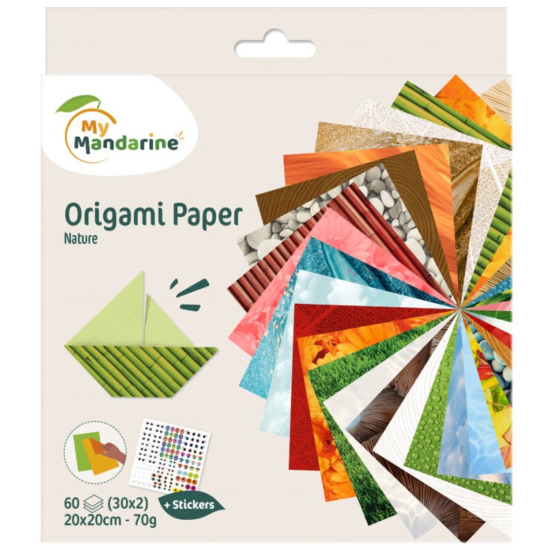 Mijn Mandarijnen Origami-vouwblaadjes 'Papier Natuur'