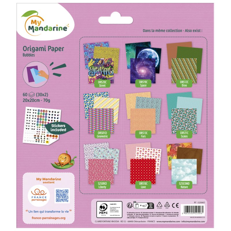 My Mandarine Vouwbladen - Luchtbellen