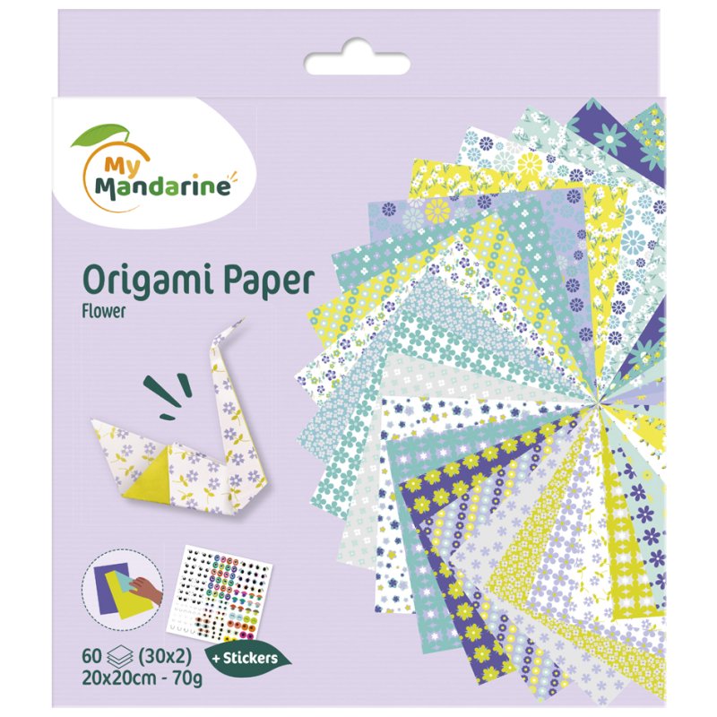 My Mandarine Vouwpapier - Bloemen
