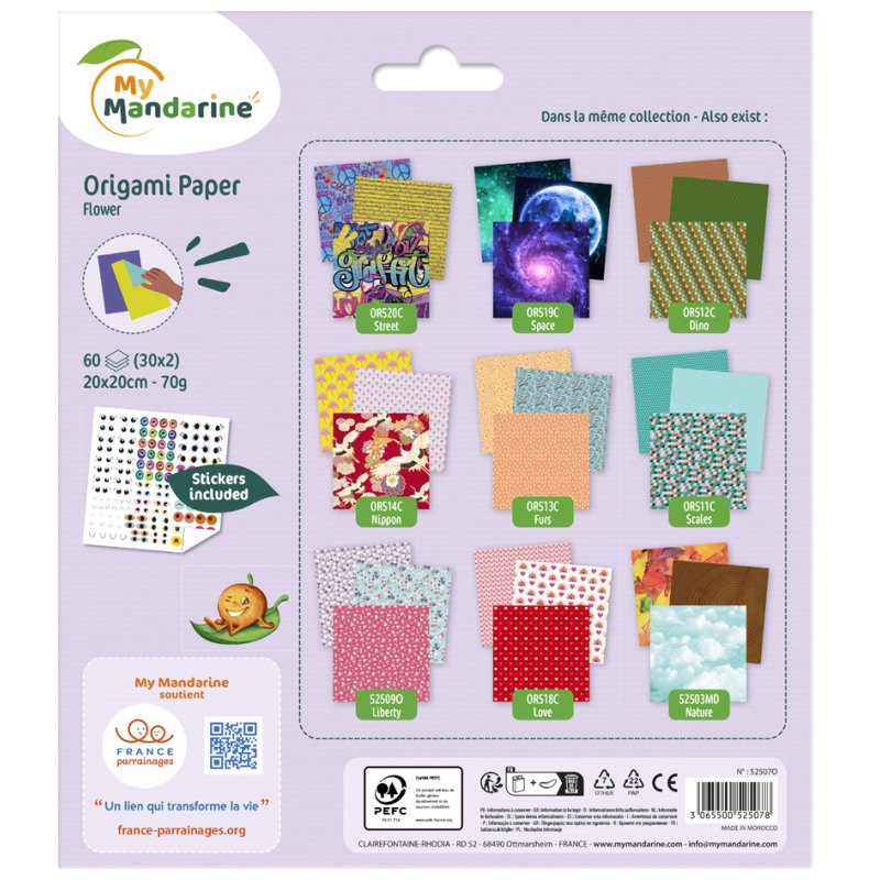 My Mandarine Vouwpapier - Bloemen